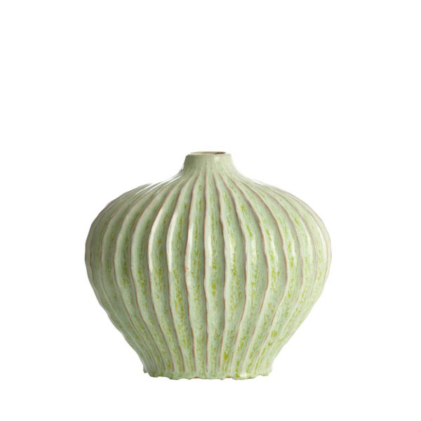 Light & Living Vaas deco 35x21x30 cm LORITO keramiek mint groen