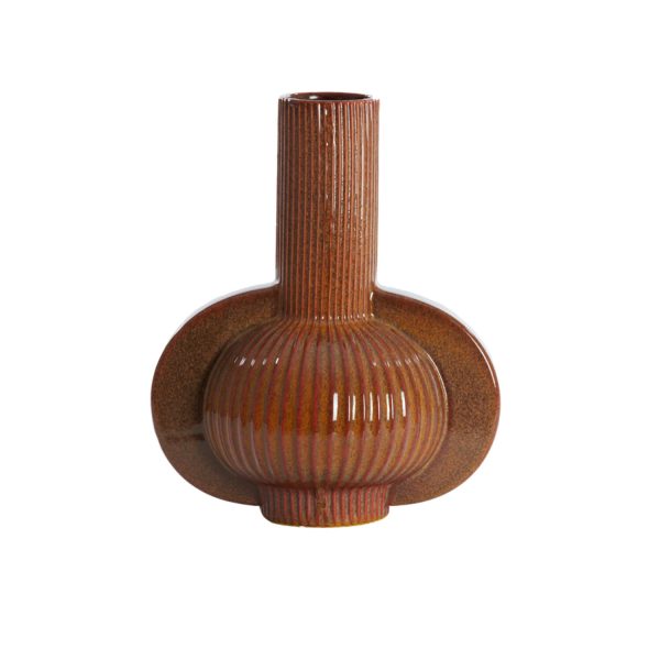 Light & Living Vaas deco 31,5x21,5x38,5 cm MELNIK keramiek cognac bruin