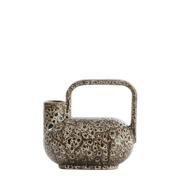 Light & Living Vaas deco 25x14x24 cm SERRES keramiek crème+zwart