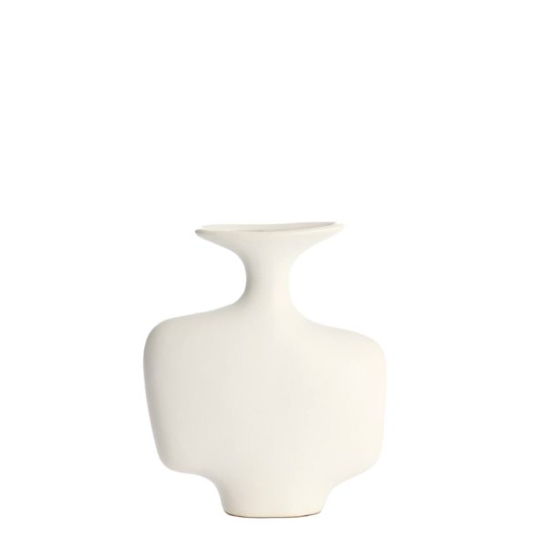 Light & Living Vaas deco 18x8x31 cm TROVO keramiek wit