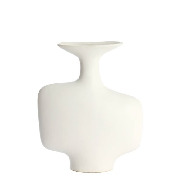 Light & Living Vaas deco 30x10,5x36 cm TROVO keramiek wit