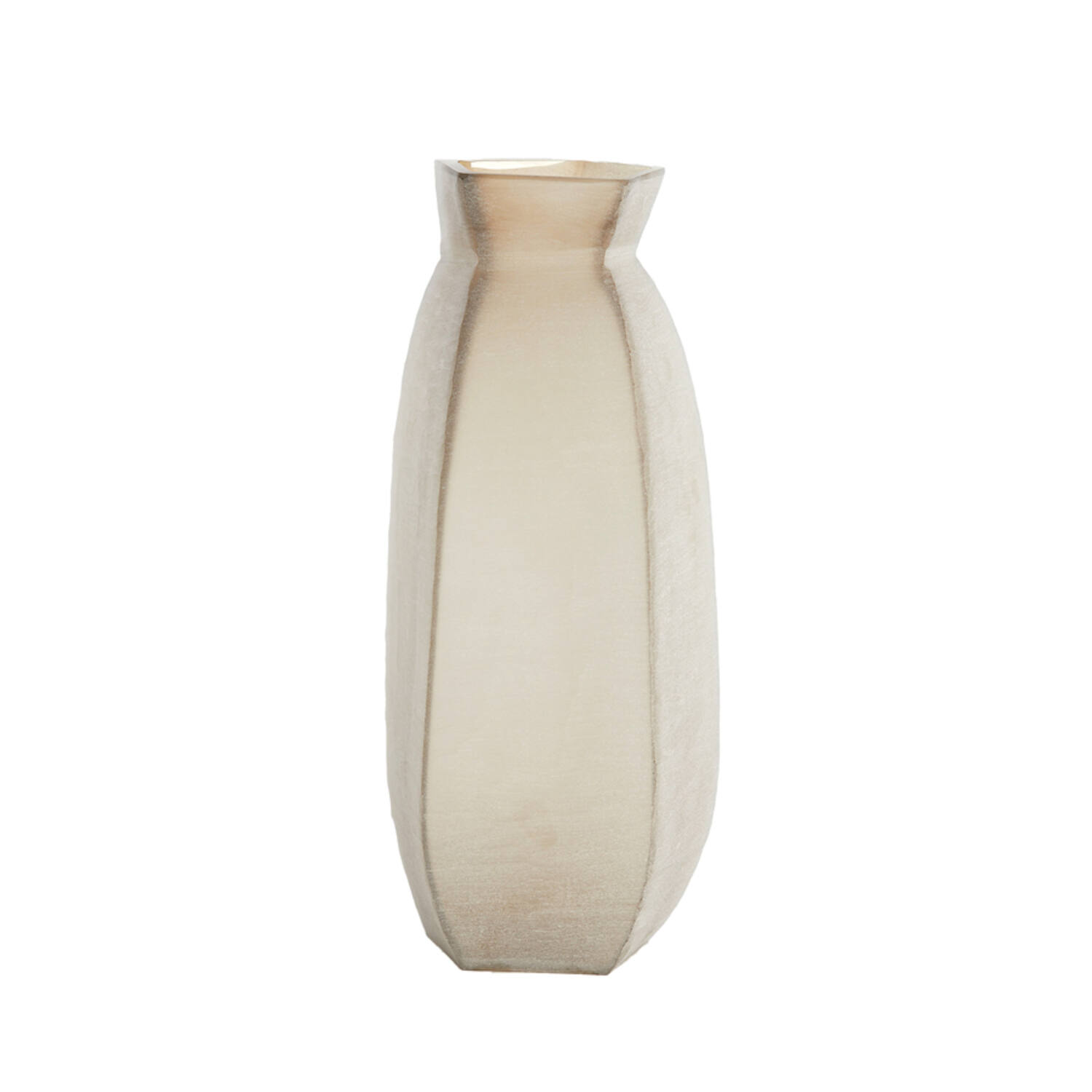 Light & Living Vaas 24,5x22,5x50,5 cm VELIKO glas licht bruin