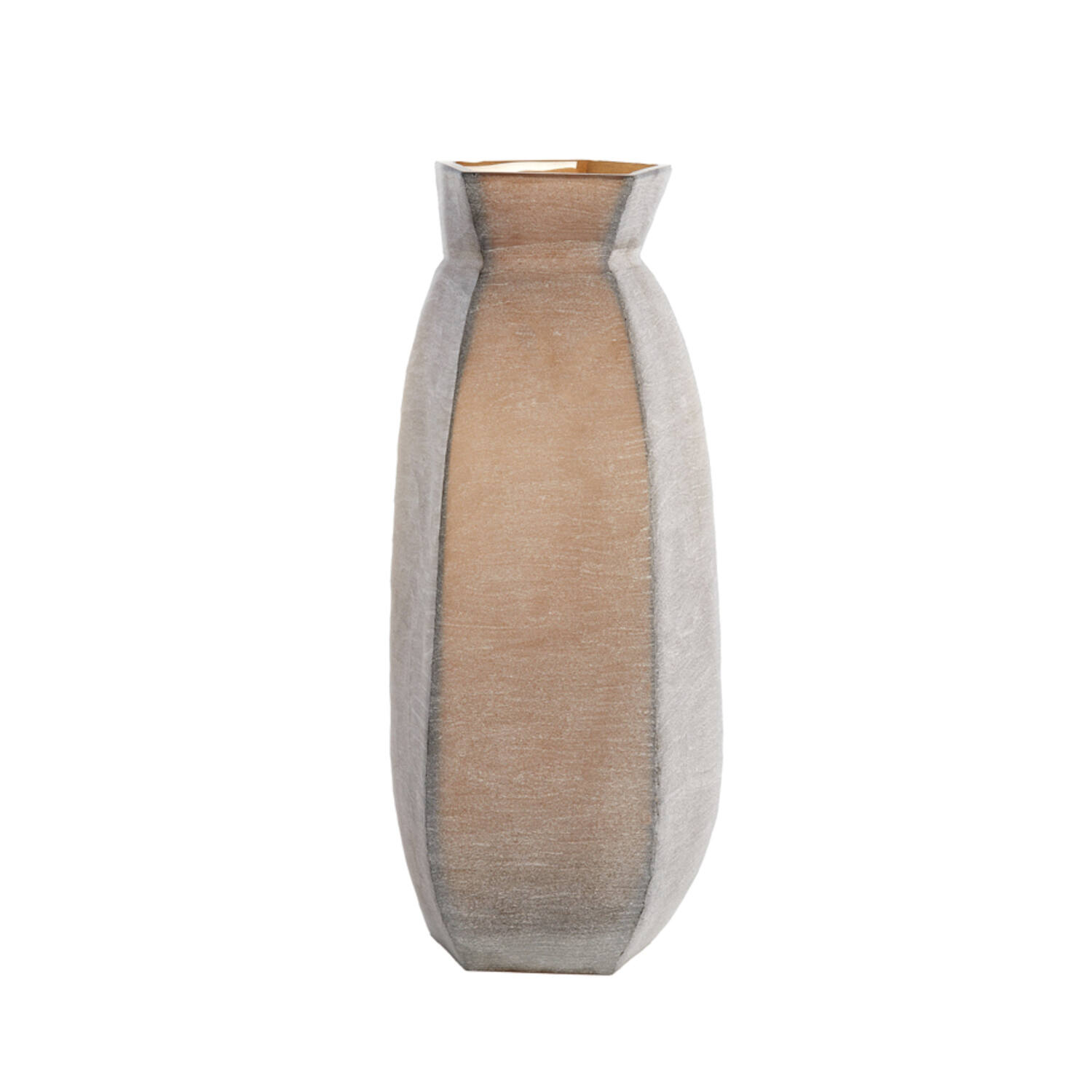 Light & Living Vaas 24,5x22,5x50,5 cm VELIKO glas donker bruin