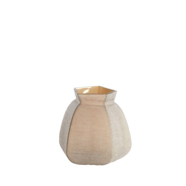 Light & Living Vaas 26,5x25,5x27 cm VELIKO glas donker bruin