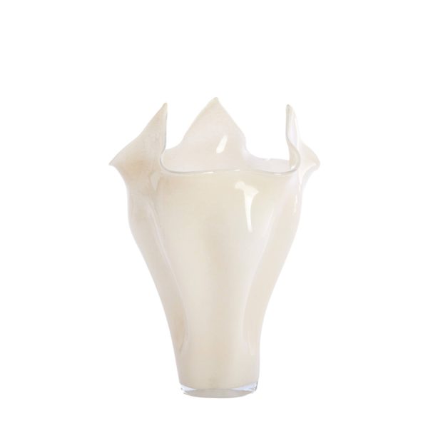Light & Living Vaas Ø31x46 cm AIORA glas melk crème