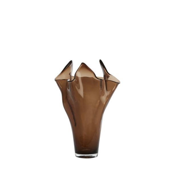 Light & Living Vaas Ø31x46 cm AIORA glas donker bruin