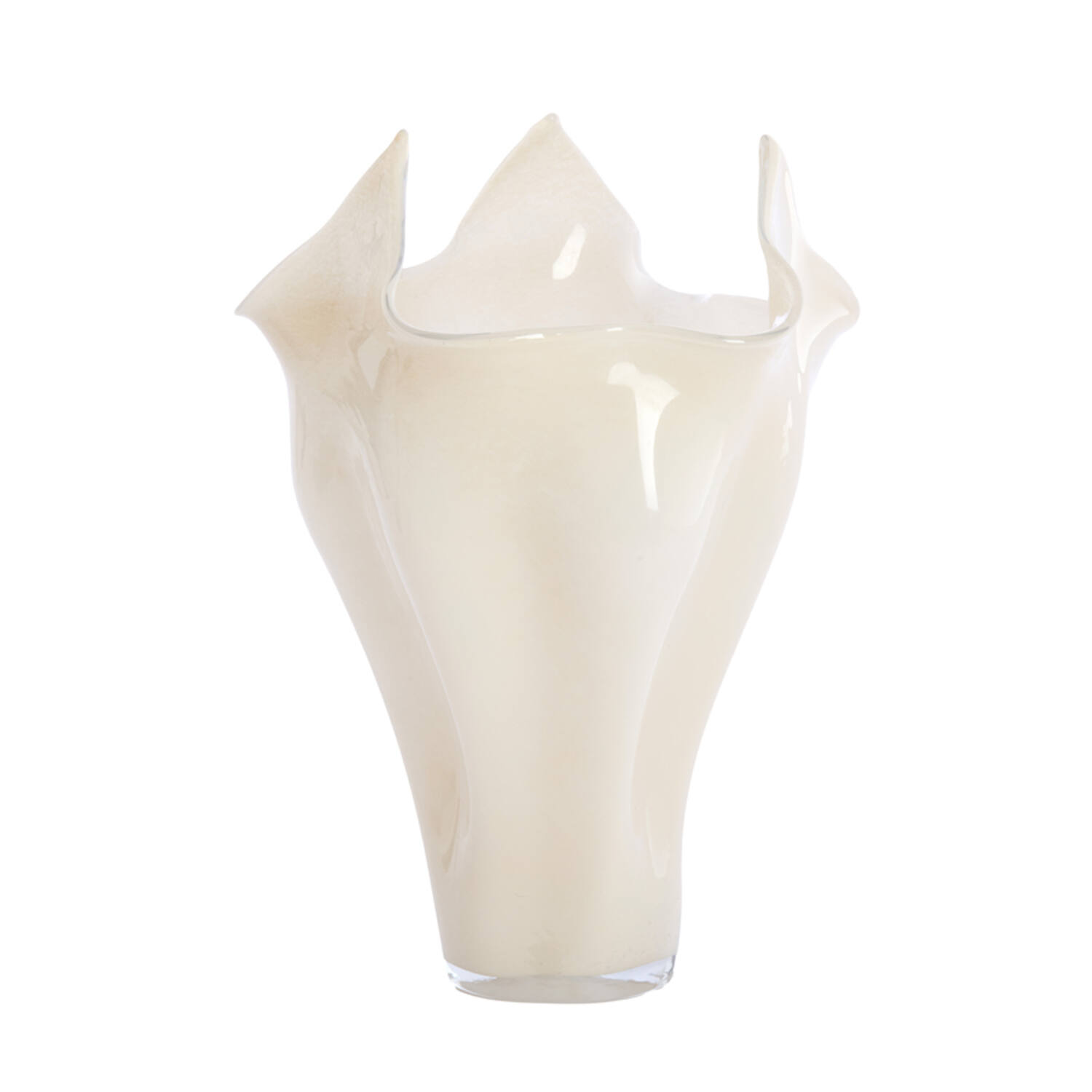 Light & Living Vaas Ø42x53 cm AIORA glas melk crème