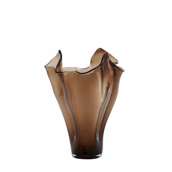 Light & Living Vaas Ø42x53 cm AIORA glas donker bruin