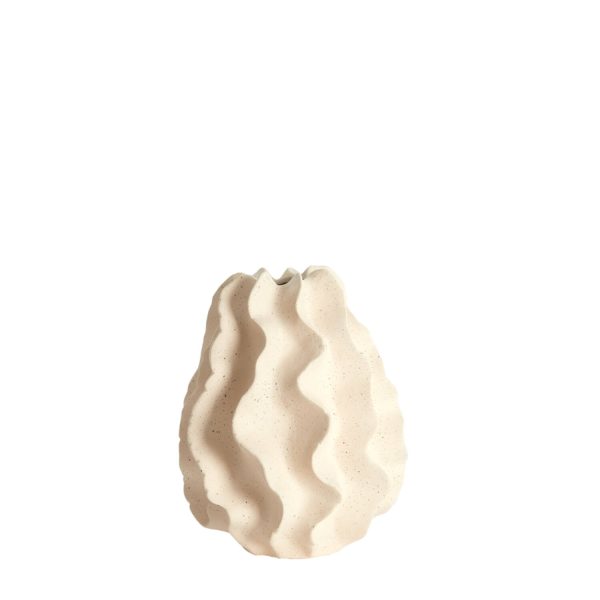 Light & Living Vaas deco Ø22x26 cm NELANI keramiek mat crème