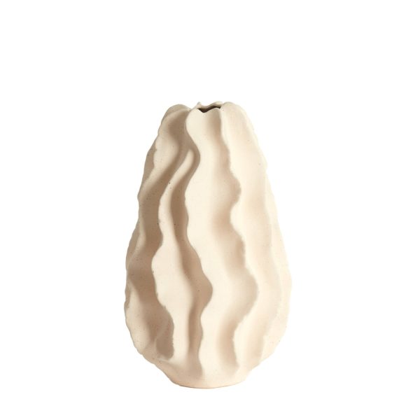 Light & Living Vaas deco Ø22,5x37,5 cm NELANI keramiek mat crème