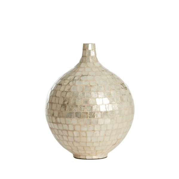 Light & Living Vaas deco Ø28x35 cm ELORZA crème