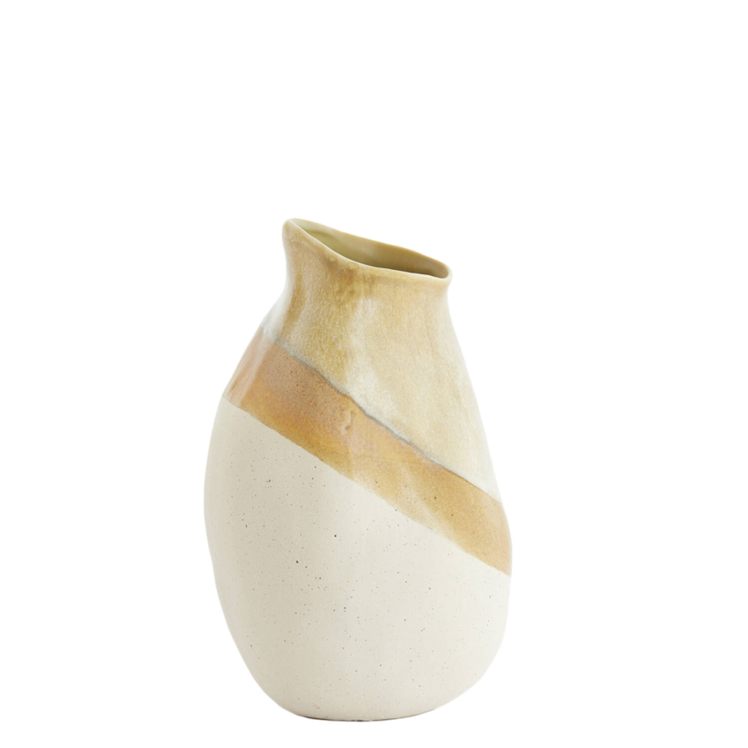 Light & Living Vaas deco 20,5x20x33 cm YULARA keramiek bruin+crème