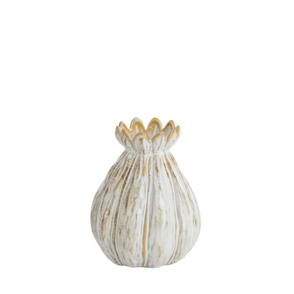 Light & Living Vaas deco Ø14x18 cm FELINE keramiek crème-bruin