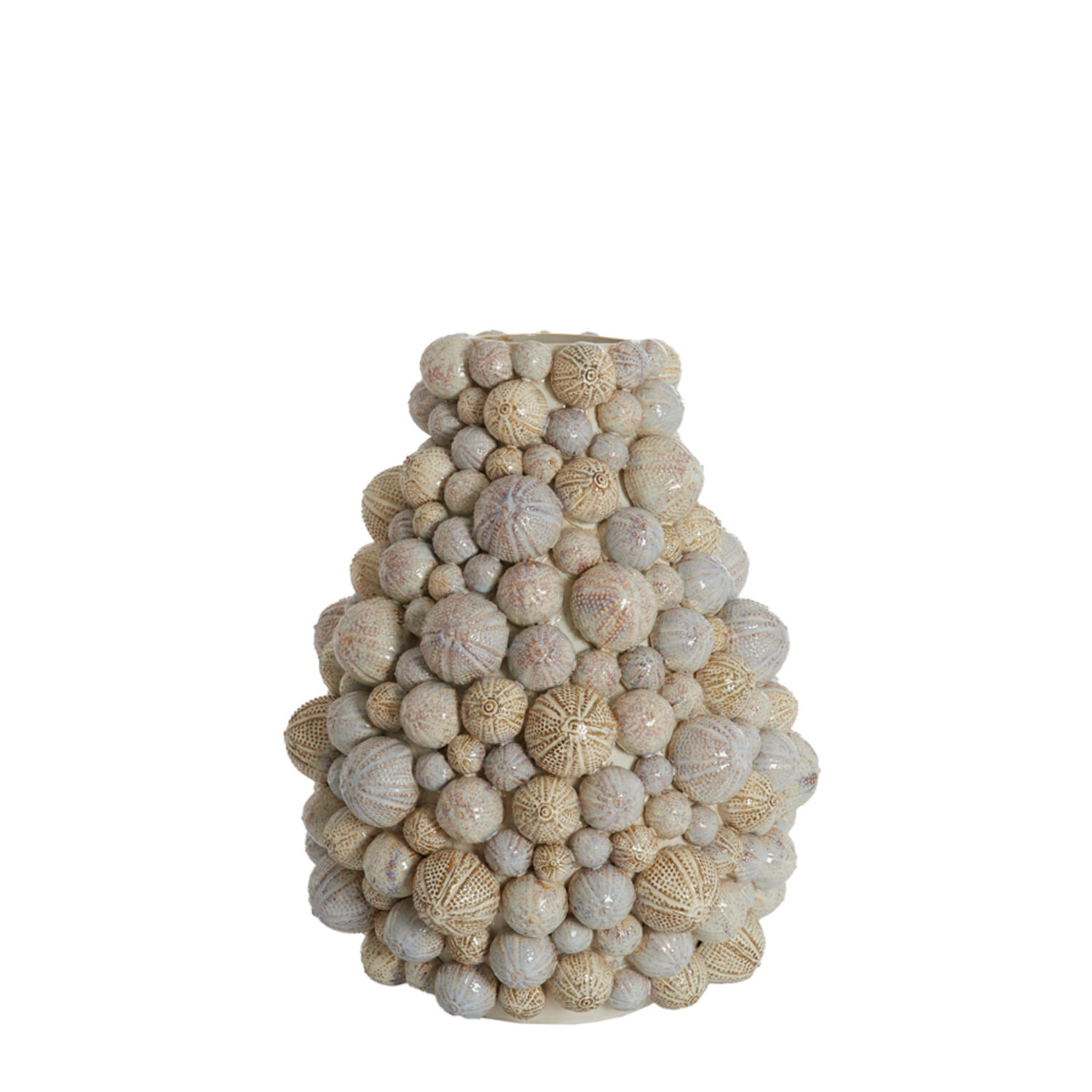 Light & Living Vaas deco Ø40x49 cm SEA URCHIN keramiek crème-zand