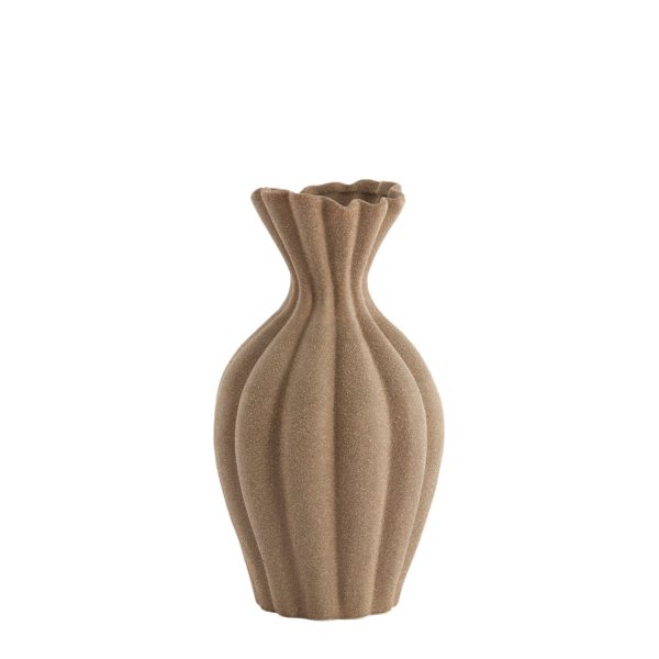 Light & Living Vaas deco Ø21,5x40,5 cm SILLIAN keramiek mat bruin