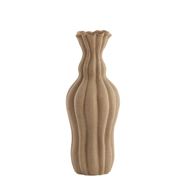 Light & Living Vaas deco Ø17,5x47,5 cm SILVIO keramiek mat bruin