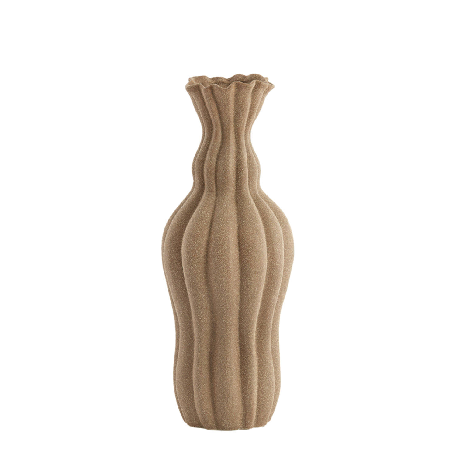 Light & Living Vaas deco Ø17,5x47,5 cm SILVIO keramiek mat bruin