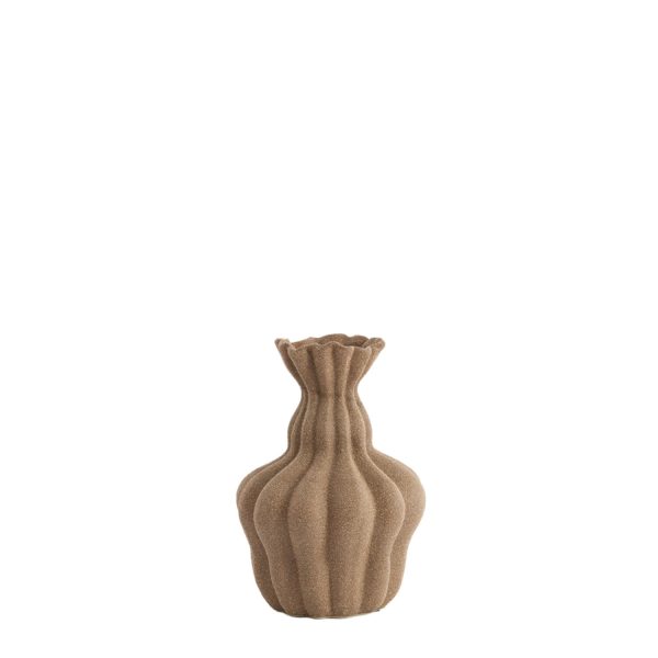 Light & Living Vaas deco Ø17x26 cm SILVIO keramiek mat bruin