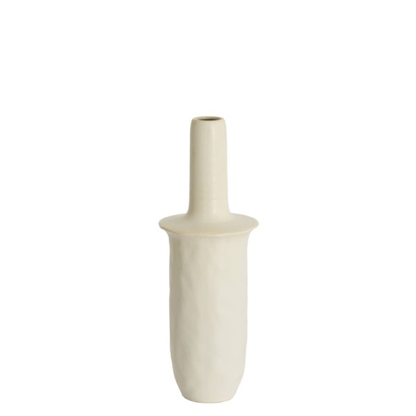 Light & Living Vaas deco Ø19,5x56 cm SENNES keramiek mat crème
