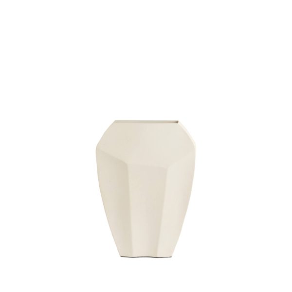Light & Living Vaas deco 25x11x34 cm CORDOBA mat crème