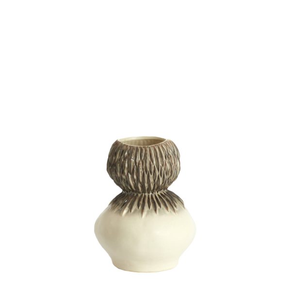 Light & Living Vaas deco Ø26x33 cm AVERA keramiek crème-bruin