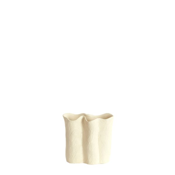 Light & Living Vaas deco 19,5x10,5x18,5 cm FLOVILLA keramiek crème