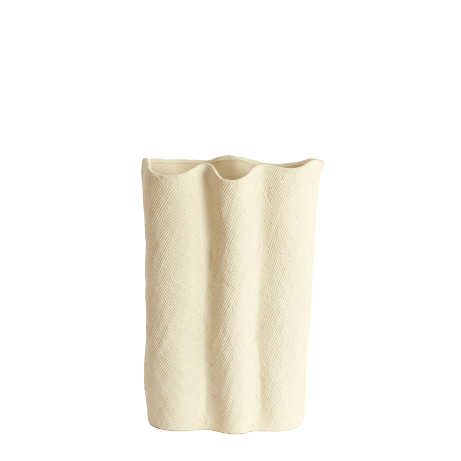 Light & Living Vaas deco 26x14x40 cm FLOVILLA keramiek crème