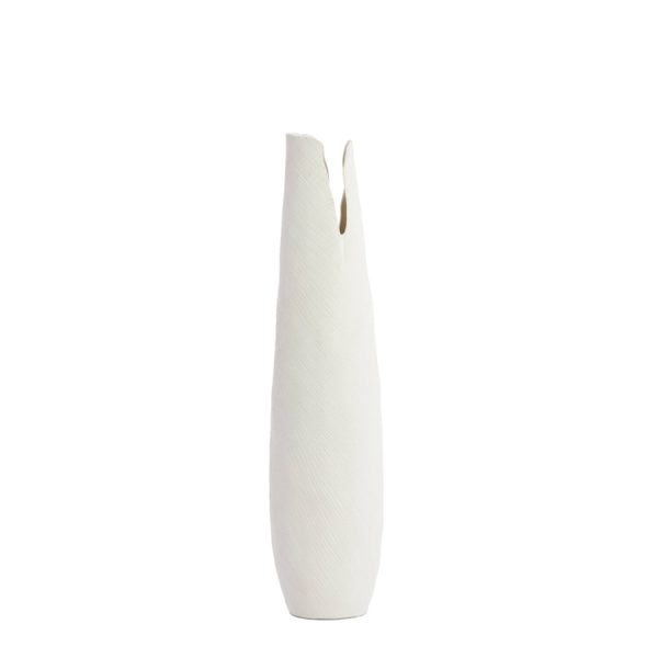 Light & Living Vaas deco 19x18,5x77,5 cm MESA keramiek crème