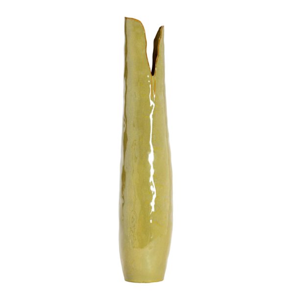 Light & Living Vaas deco 19,5x19x92 cm MESA keramiek olijf groen-bruin