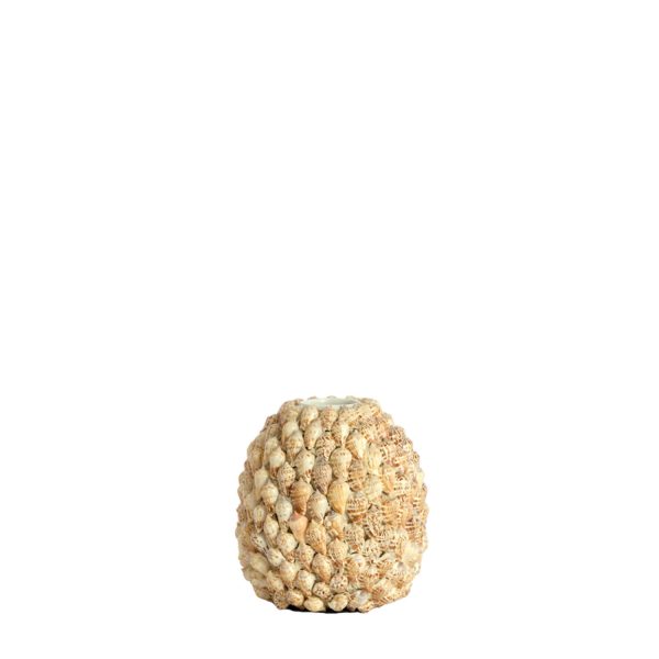 Light & Living Vaas deco Ø20,5x21,5 cm SHELL crème-zand