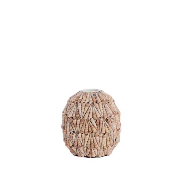 Light & Living Vaas deco Ø20,5x21,5 cm SHELL zand-taupe