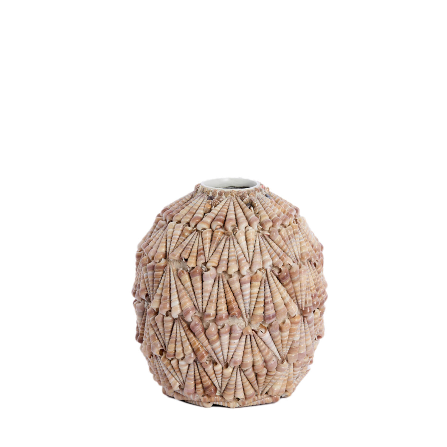 Light & Living Vaas deco Ø25,5x28 cm SHELL zand-taupe