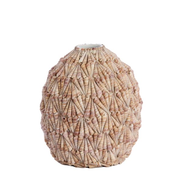 Light & Living Vaas deco Ø33x37 cm SHELL zand-taupe