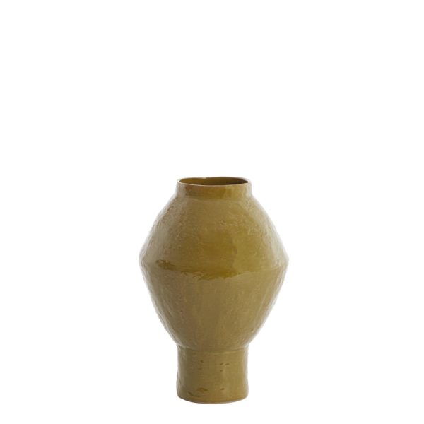 Light & Living Vaas deco Ø22,5x33 cm VASORA keramiek glans olijf groen