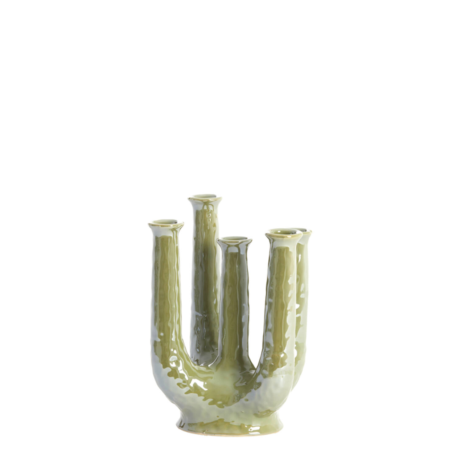 Light & Living Vaas deco 20x14x25 cm LEONJO keramiek olie licht groen
