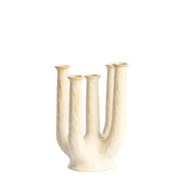 Light & Living Vaas deco 22x16,5x30 cm LEONJO keramiek zand-beige