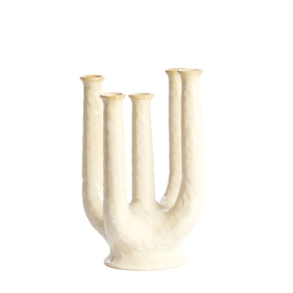 Light & Living Vaas deco 24x18x36 cm LEONJO keramiek zand-beige