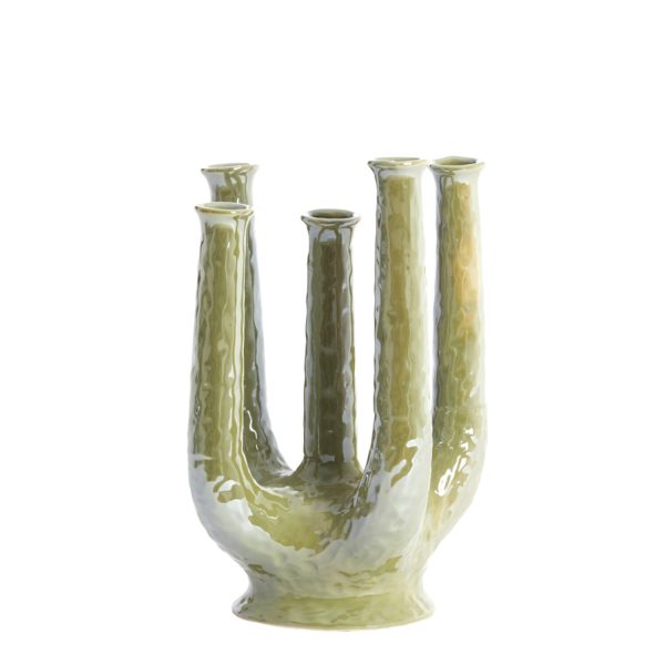 Light & Living Vaas deco 24x18x36 cm LEONJO keramiek olie licht groen