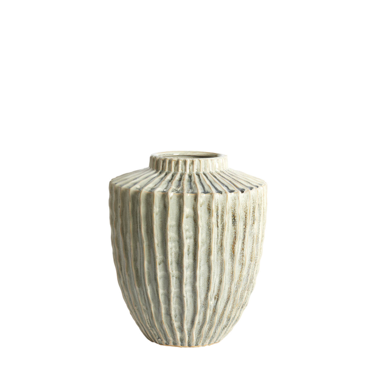 Light & Living Vaas deco Ø30x32 cm TALEA keramiek olijf groen-crème