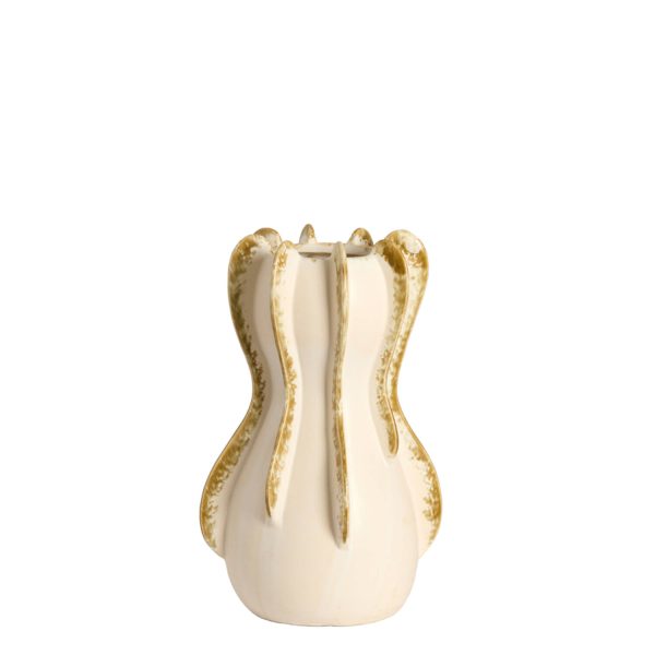 Light & Living Vaas deco Ø18,5x34 cm MAGOME keramiek crème+olijf groen