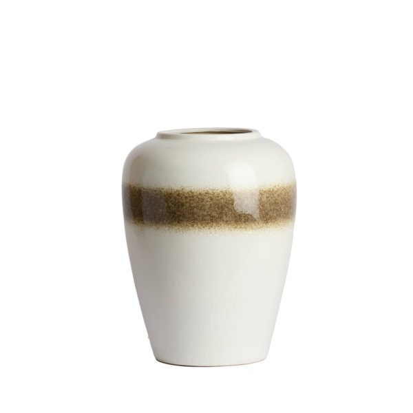 Light & Living Vaas deco Ø40x52 cm VALERIA keramiek crème+bruin