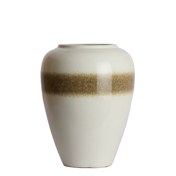 Light & Living Vaas deco Ø50x64 cm VALERIA keramiek crème+bruin