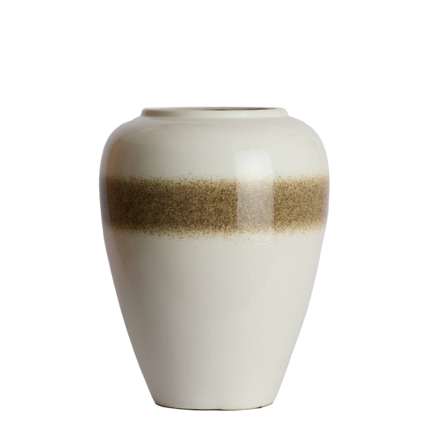 Light & Living Vaas deco Ø50x64 cm VALERIA keramiek crème+bruin