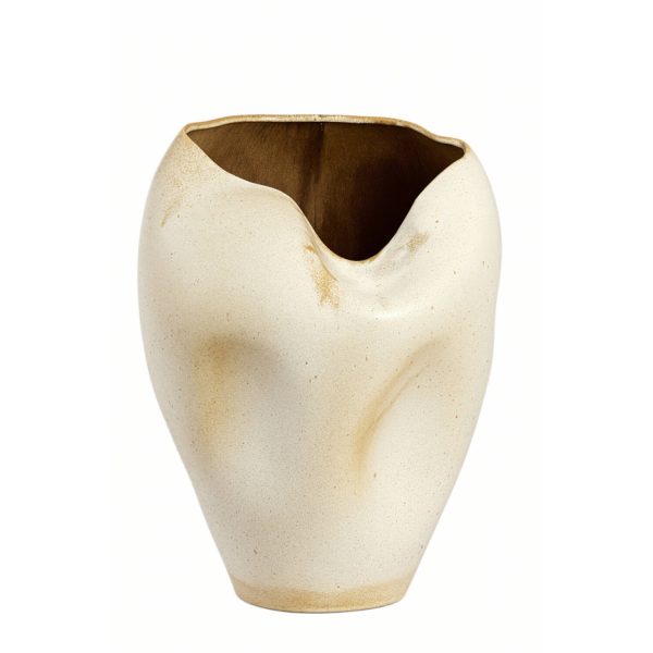 Light & Living Vaas deco Ø39x53 cm AZURA keramiek crème-roest