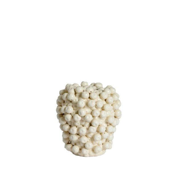 Light & Living Vaas deco Ø20x22,5 cm BERRIES keramiek crème
