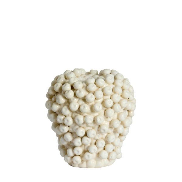 Light & Living Vaas deco Ø25,5x27 cm BERRIES keramiek crème