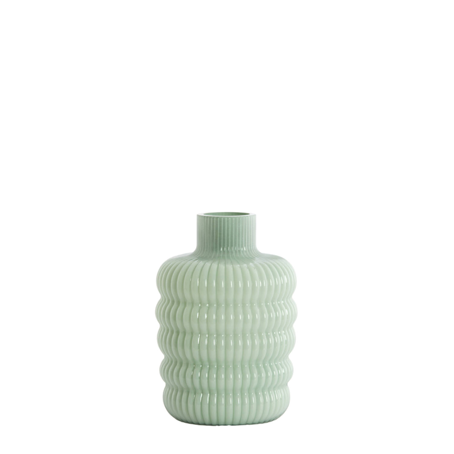 Light & Living Vaas Ø13,5x20,5 cm LUNETTE glas mint
