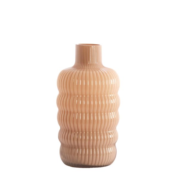 Light & Living Vaas Ø15,5x30 cm LUNETTE glas karamel