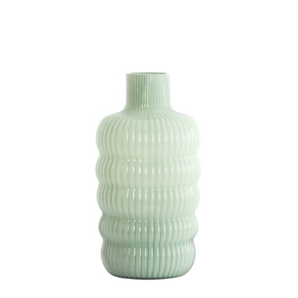 Light & Living Vaas Ø15,5x30 cm LUNETTE glas mint
