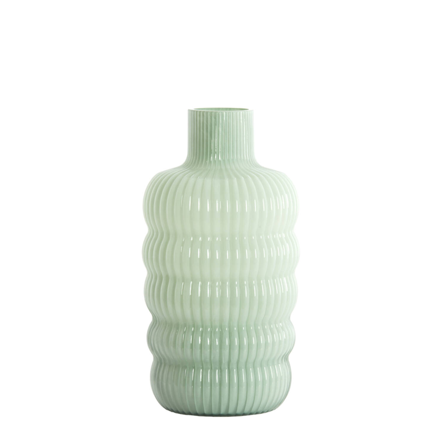 Light & Living Vaas Ø15,5x30 cm LUNETTE glas mint